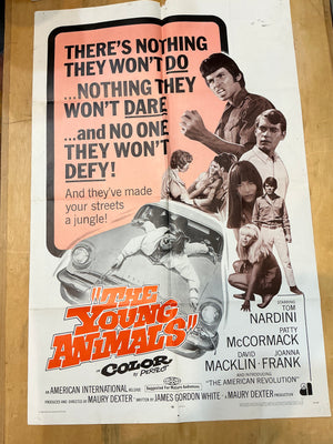 Young Animals : AIP Exploitation Movie Vintage Folded Movie Poster