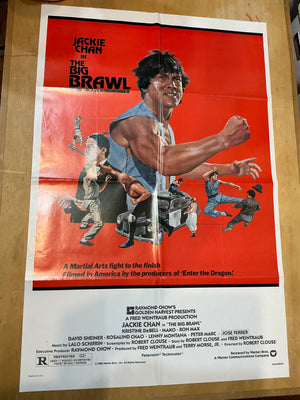 The Big Brawl / Battle Creek Brawl : Vintage Jackie Chan Kung Fu Poster Folded