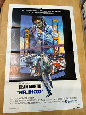 "Mr Ricco" : Vintage Dean Martin Theatrical One-Sheet Poster Folded
