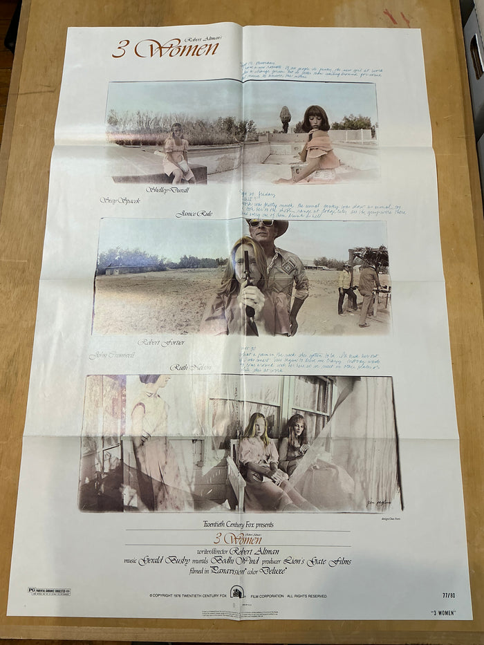 3 Women : Theatrical  Poster Vintage / Folded One-Sheet