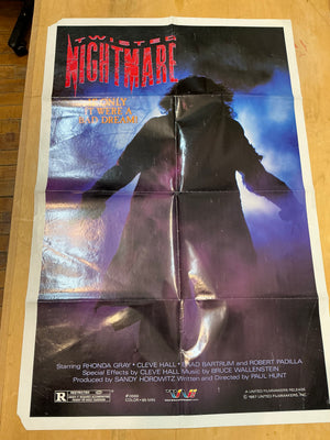 Twisted Nightmare: Vintage Video Store Poster (Folded)