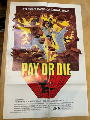 Pay Or Die : Vintage Kung Fu Poster