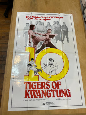 Tigers of Kwangtung : Vintage Kung Fu Poster Shaw Brothers / Golden Harvest