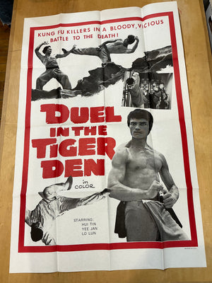 Duel in the Tiger Den : Vintage Kung Fu Poster Shaw Brothers / Golden Harvest