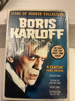 Boris Karloff Icons of Horror Collection : 4 DVD Set (The Man They Couldn't Hang, The Black Room, Before I hang, The Boogie Man Will Get You) Used