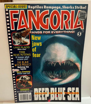 Fangoria #185 Deep Blue Sea (His hat is like a SHARK FIN!)