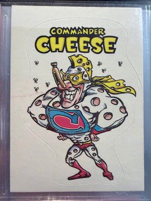 Zero Heroes : 1983 Trading Card / Stickers - Commander Cheese