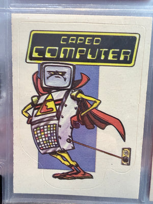 Zero Heroes : 1983 Trading Card / Stickers - Caped Computer