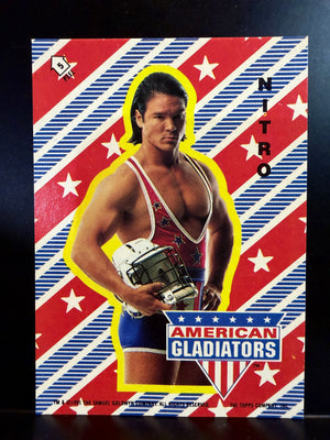 American Gladiators : 1991 Topps Trading Cards - Sticker Card #5 Nitro