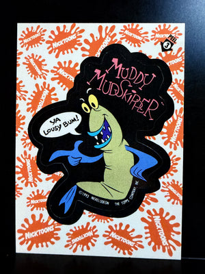Nicktoons : 1993 Topps Trading cards - Sticker Card #3 Muddy Mudskipper