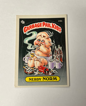 Garbage Pail Kids SINGLES: 1985 Nerdy Norm (24b)