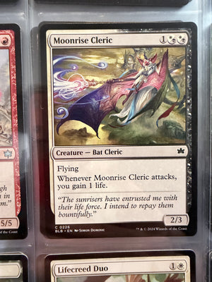 Magic The Gathering: Bloomburrow - Moonrise Cleric (Unplayed)