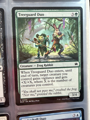 Magic The Gathering: Bloomburrow - Treeguard Duo (Unplayed)