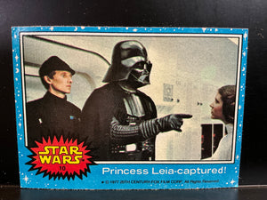 Star Wars Trading Cards Series 1 1977 : #10 Princess Leia Captured