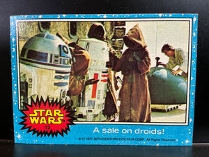 Star Wars Trading Cards Series 1 1977 : #12 A Sale on Droids!