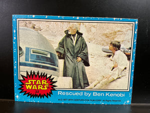 Star Wars Trading Cards Series 1 1977 : #22 Rescued by Ben Kenobi