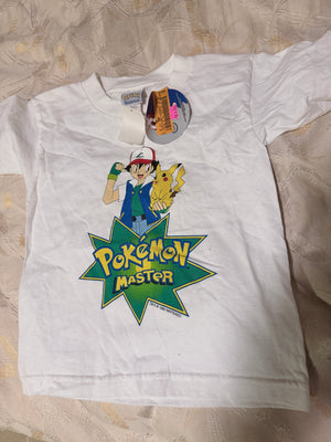 Vintage Pokemon Shirt : Ash & Pikachu W/ Tags Youth 6/8 1999