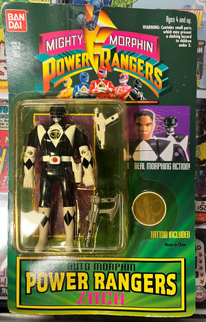 1994 Bandai Auto Morphin Power Rangers Zack Figure