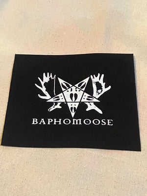 Patch (Canvas, Raw Edge): BAPHOMOOSE (Antlers Pentagram)