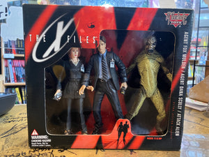 X-Files Action figure 3 Pack - Scully/Mulder/Attack Alien (McFarlane Toys 1998)