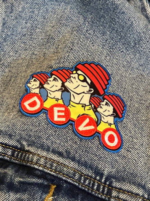 Patch: Devo Group In Hats - 80s New Wave Rock Music Band (3.5"x2.5")