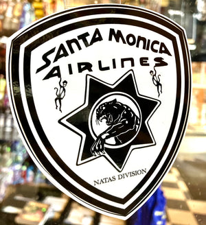 Sticker: Santa Monica Airlines Natas Division Badge 3.5" x 4"
