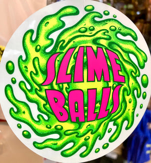 Sticker: Slime Balls Logo (Green/Pink) 4"