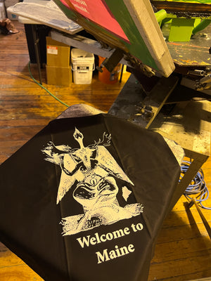 Welcome to Maine : Baphomoose 20" x 20" Bandanna / Back Patch