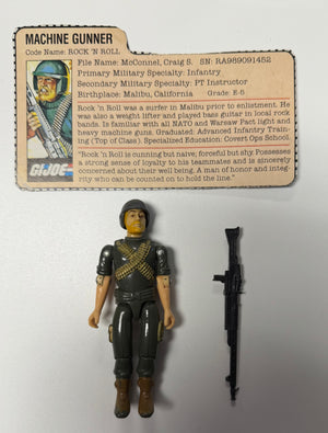 GI Joe : 1982 Machine Gunner Rock n' Roll (Loose) Figure