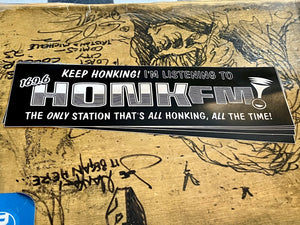 Sticker: "Honk FM" Bumper Sticker by Arcane Bullshit