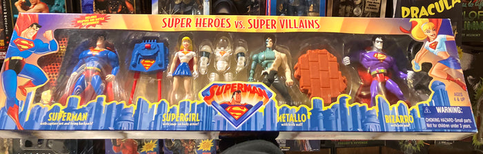 Superman the Animated Series: Super Heroes VS. Super Villains MIB Action Figure Pack