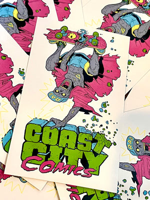 Sticker: Coast City Comics RAD WRAITH by James Callahan (3" x 5")