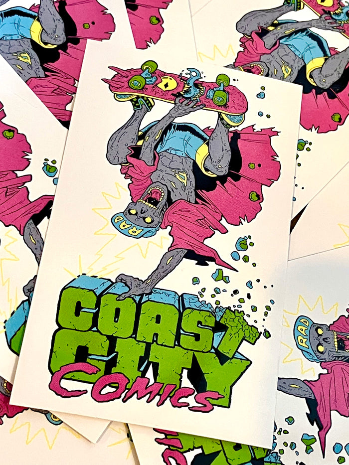Sticker: Coast City Comics RAD WRAITH by James Callahan (3" x 5")