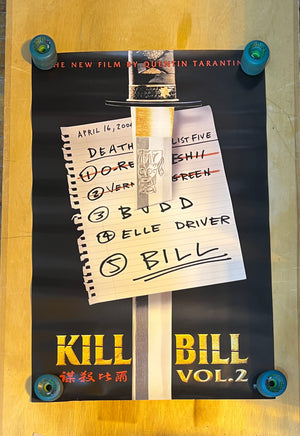 Kill Bill Volume 2 Video Store Poster (Black)