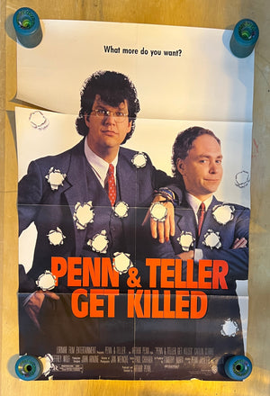 Penn & Teller Get Killed Poster (Heavy Wear) Video Store