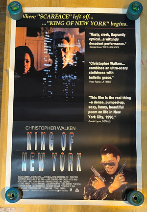 King of New York Video Store Poster (Rolled) 4" rip
