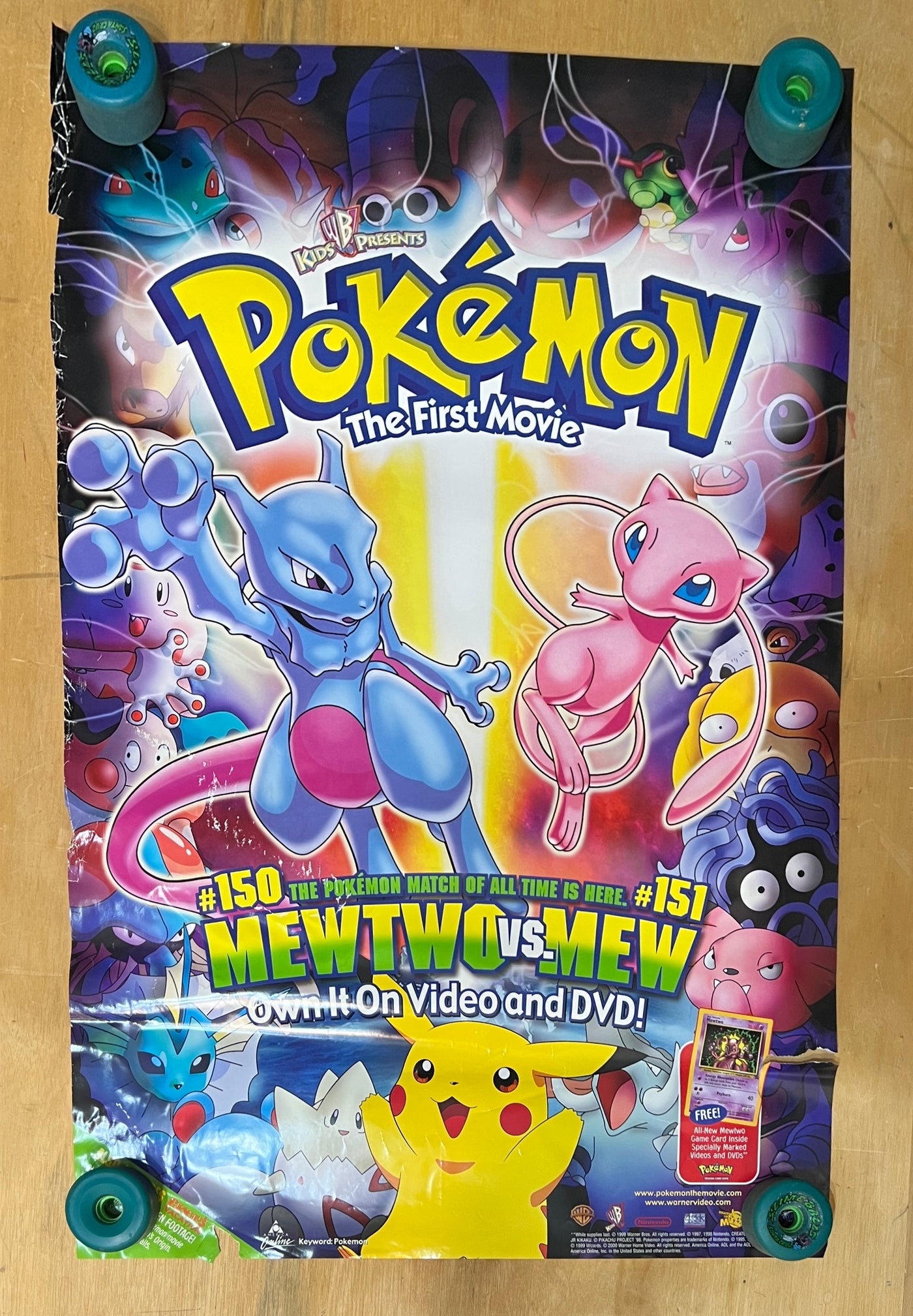 Pokemon Mewtwo vs Mew Video Store Poster (rough shape) Fun Box Monster Emporium Pokemon Mewtwo vs Mew Video Store Poster (rough shape) Fun Box Monster Emporium