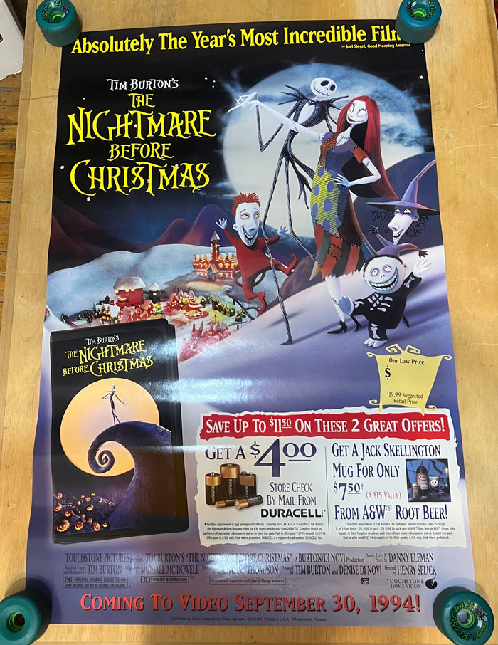 Nightmare Before Christmas  : Video Store Poster