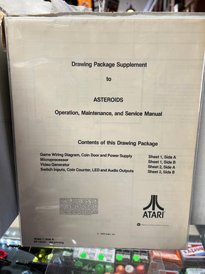 Asteroids Arcade Drawing Package Supplement Manual