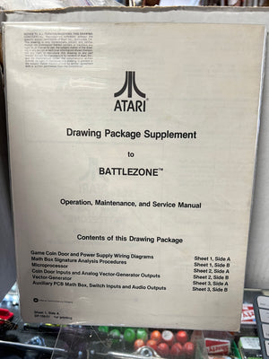 Battlezone Arcade Drawing Package Supplement Manual