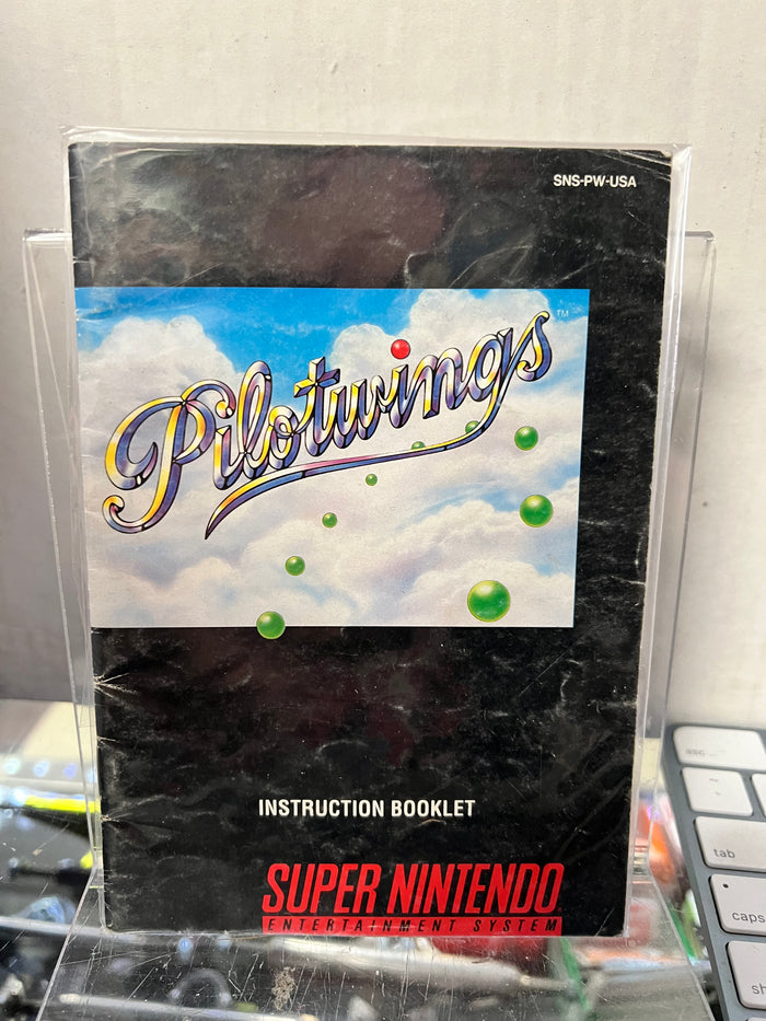 Pilotwings Super Nintendo Instruction Booklet