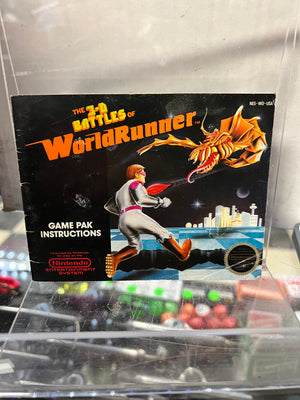 The 3-D Battles of Worldrunner NES Game Pak Instruction Booklet