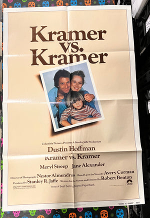 KRAMER VS. KRAMER Vintage Movie Poster One-Sheet (Folded)