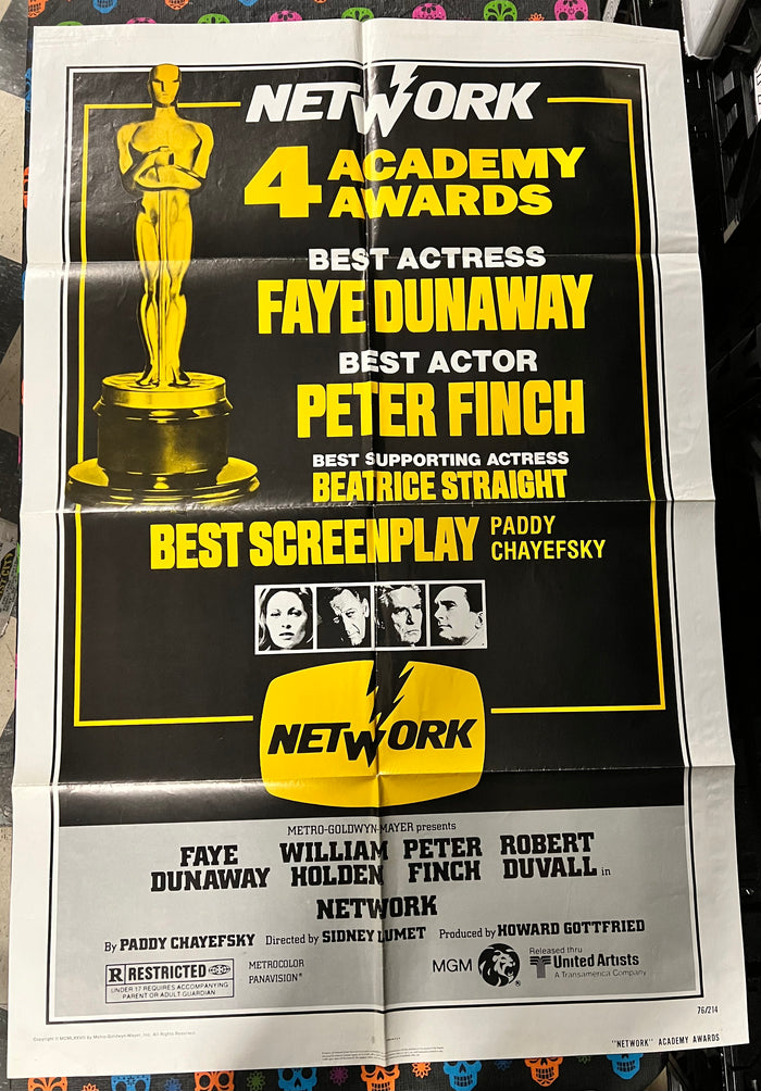 NETWORK Vintage Movie Poster One-Sheet (Folded)