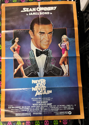 NEVER SAY NEVER AGAIN Vintage Movie Poster One-Sheet (Folded)