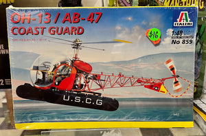 ITALERI OH-13/AB-47 Coast Guard Helicopter Model Kit (1:48 scale)