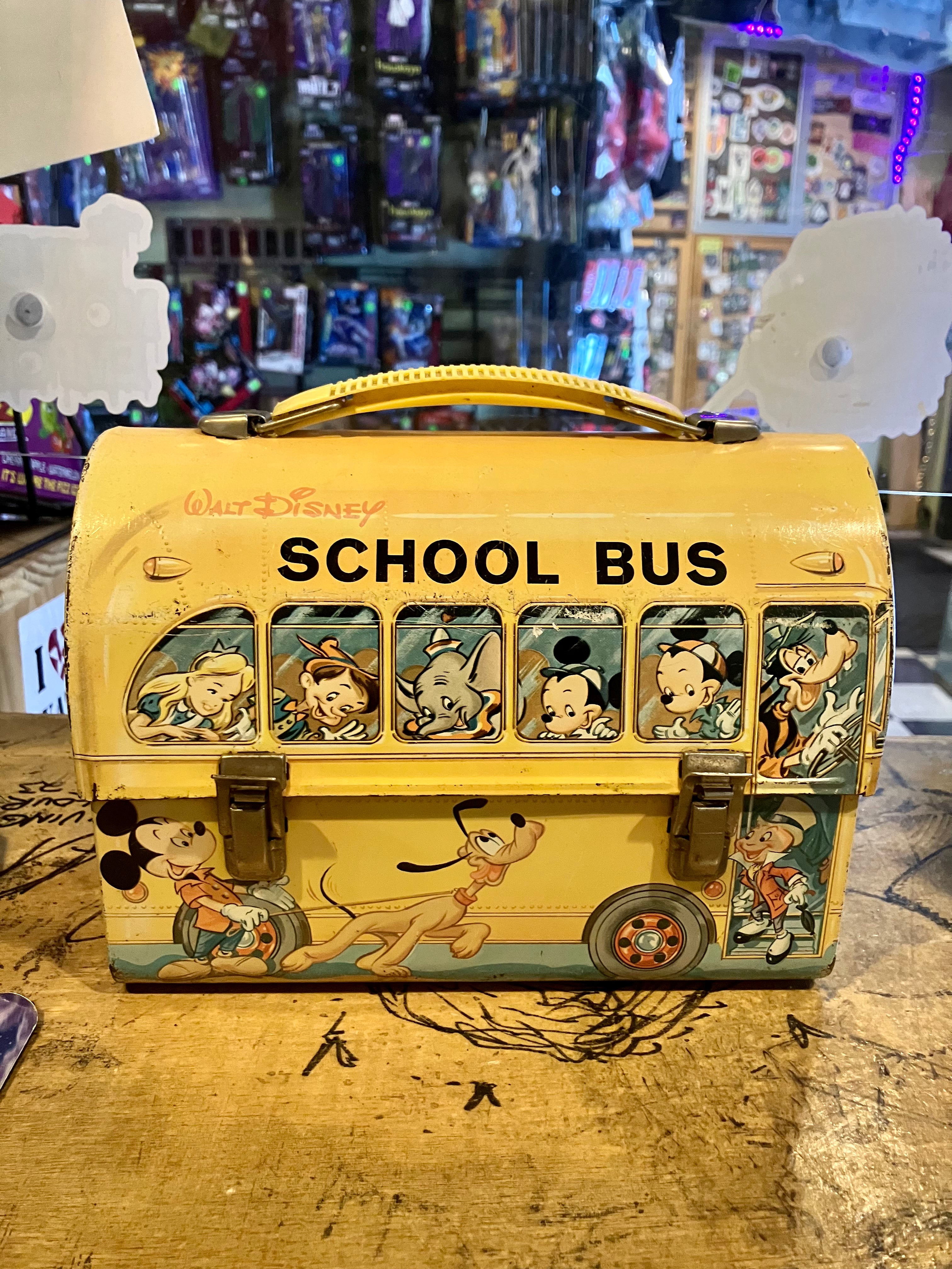 Lunch Box: Walt Disney School Bus 1960s (No Thermos) (Vintage