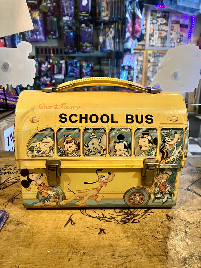 Lunch Box: Walt Disney School Bus 1960s (No Thermos) (Vintage