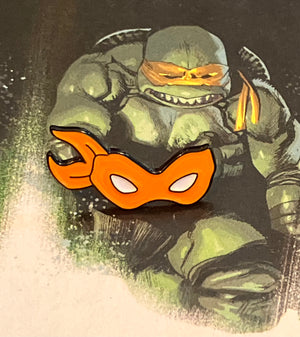 Enamel Pin: Michaelangelo Yellow (Orange?) Turtle Mask (TMNT)