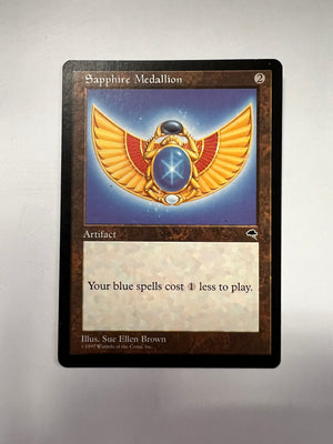 MTG Sapphire Medallion (Heavily Played)